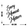 Wallity Every Moment Matters - Escultura de pared de madera negra 25 x 15 cm